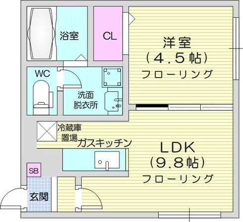 麻生駅 徒歩3分 3階の物件間取画像